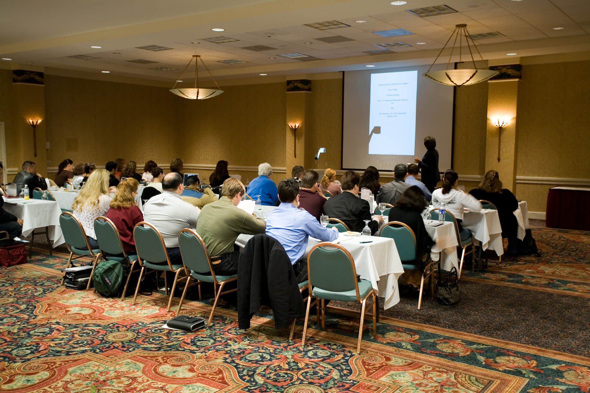 Conference in a hotel room